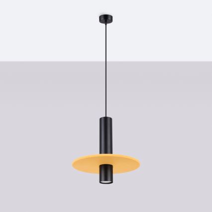 Pendellamp met kabel PELTA 1xGU10/10W/230V zwart/geel