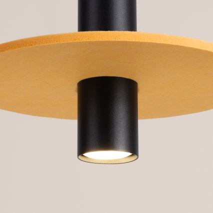 Pendellamp met kabel PELTA 1xGU10/10W/230V zwart/geel