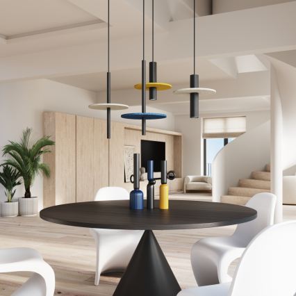 Hanglamp aan kabel PELTA 1xGU10/10W/230V zwart/blauw
