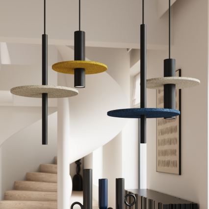 Hanglamp aan kabel PELTA 1xGU10/10W/230V zwart/blauw