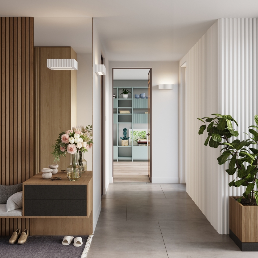 Wandlamp RIGATA 1xE27/15W/230V keramiek/wit