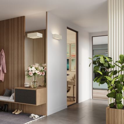 Wandlamp RIGATA 1xE27/15W/230V keramiek/crèmekleurig