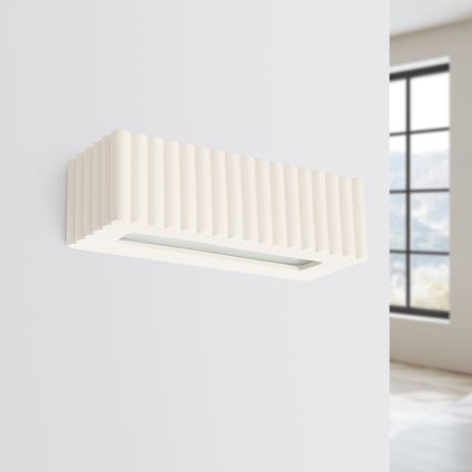 Wandlamp RIGATA 1xE27/15W/230V keramiek/crèmekleurig