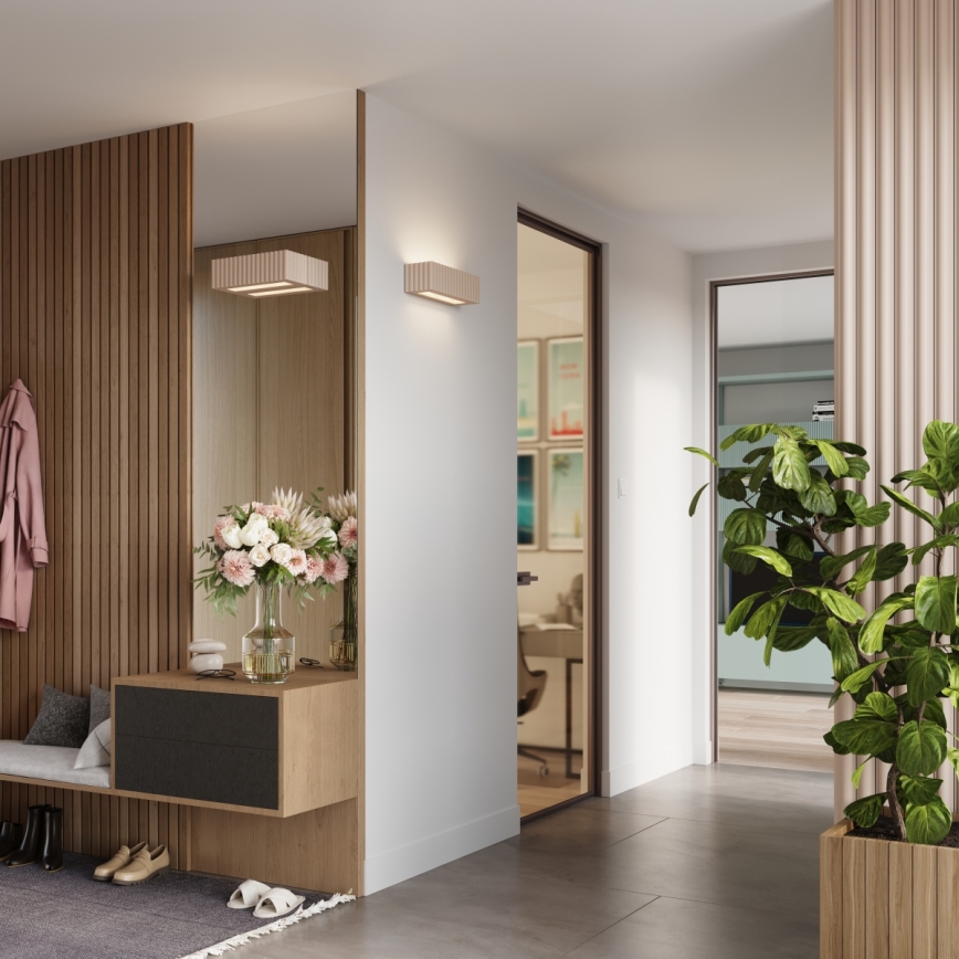 Wandlamp RIGATA 1xE27/15W/230V keramiek/taupe