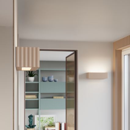 Wandlamp RIGATA 1xE27/15W/230V keramiek/taupe