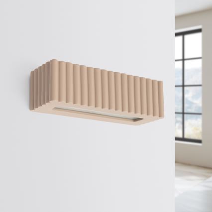 Wandlamp RIGATA 1xE27/15W/230V keramiek/taupe