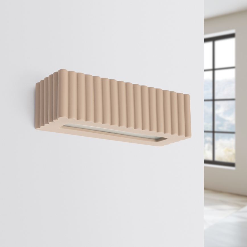 Wandlamp RIGATA 1xE27/15W/230V keramiek/taupe