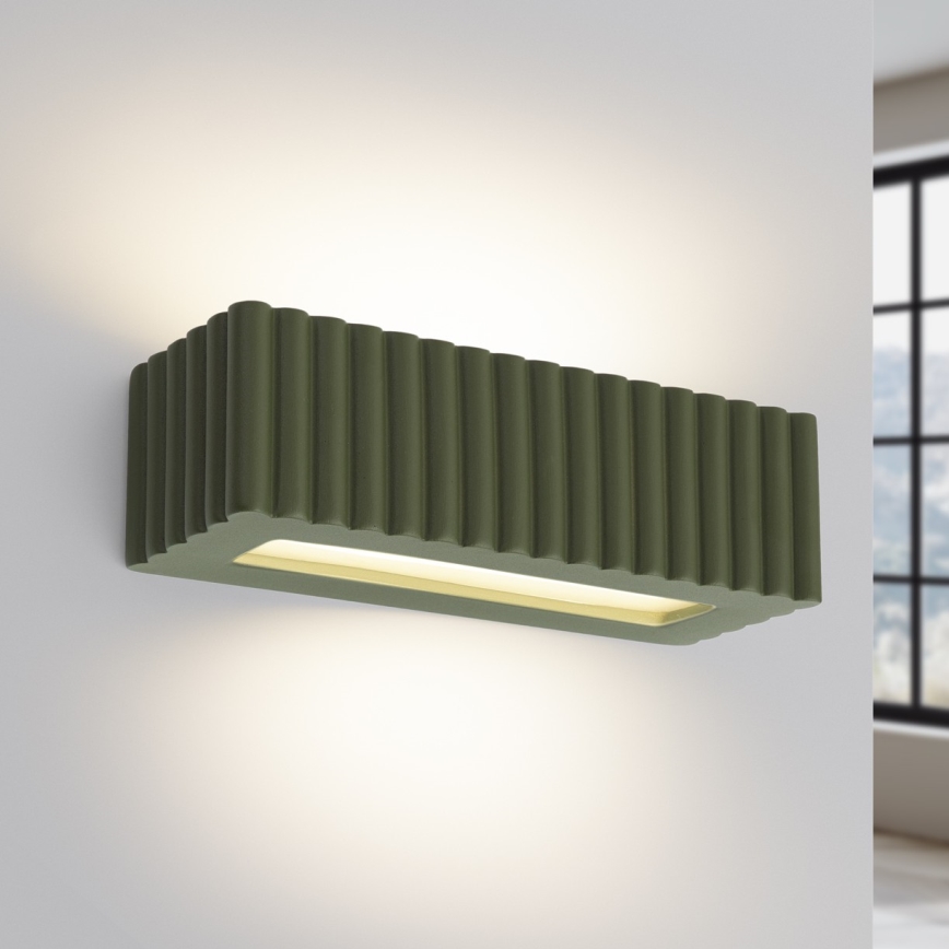 Wandlamp RIGATA 1xE27/15W/230V keramiek/groen