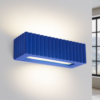 Wandlamp RIGATA 1xE27/15W/230V keramiek/blauw