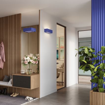 Wandlamp RIGATA 1xE27/15W/230V keramiek/blauw