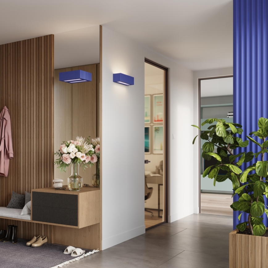 Wandlamp RIGATA 1xE27/15W/230V keramiek/blauw