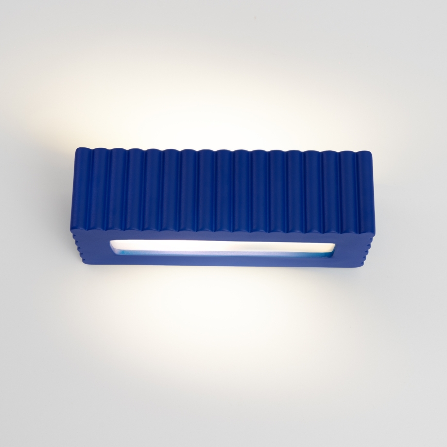 Wandlamp RIGATA 1xE27/15W/230V keramiek/blauw