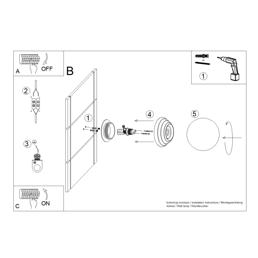 Badkamerwandlamp ZORI 1xG9/8W/230V IP44 beige