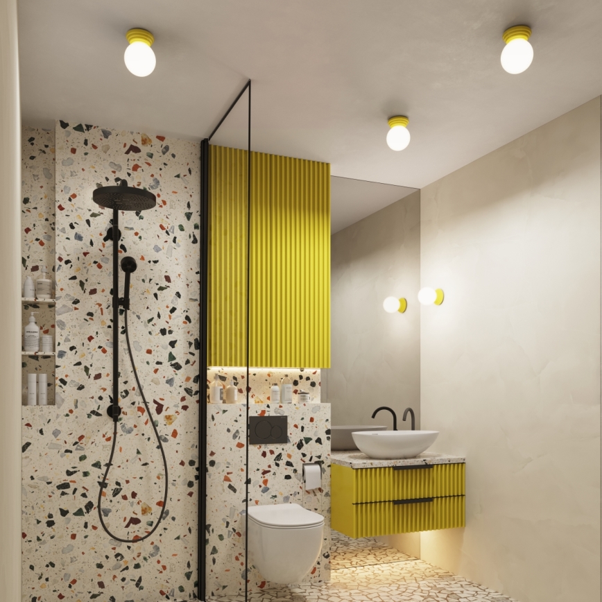 Wandlamp voor badkamer ZORI 1xG9/8W/230V IP44 geel