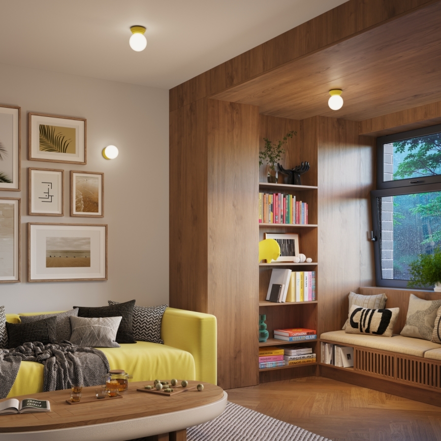 Wandlamp voor badkamer ZORI 1xG9/8W/230V IP44 geel