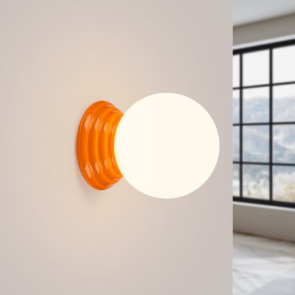 Badkamerwandlamp ZORI 1xG9/8W/230V IP44 oranje