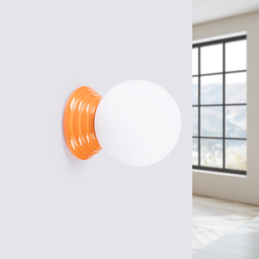 Badkamerwandlamp ZORI 1xG9/8W/230V IP44 oranje