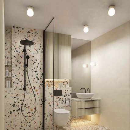 Badkamerplafondlamp ZORI 1xG9/8W/230V Ø 12 cm IP44 beige