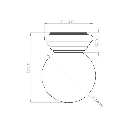 Badkamerplafondlamp ZORI 1xG9/8W/230V Ø 12 cm IP44 beige