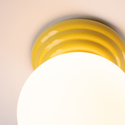 Badkamerplafondlamp ZORI 1xG9/8W/230V Ø 12 cm IP44 geel