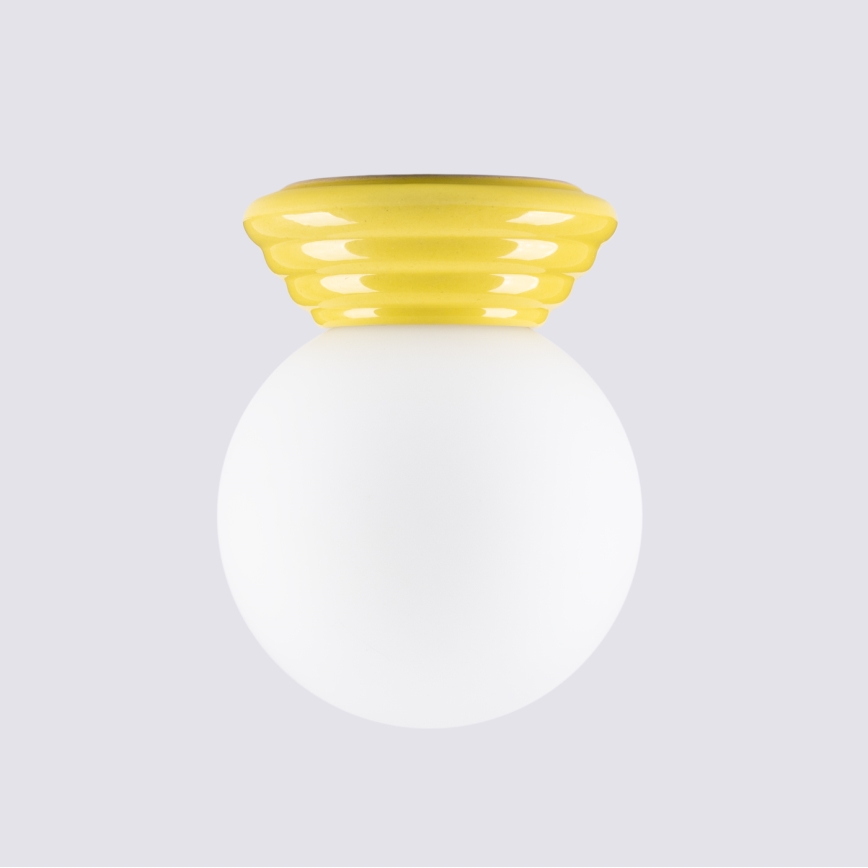 Badkamerplafondlamp ZORI 1xG9/8W/230V Ø 12 cm IP44 geel