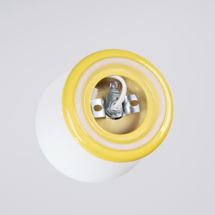 Badkamerplafondlamp ZORI 1xG9/8W/230V Ø 12 cm IP44 geel