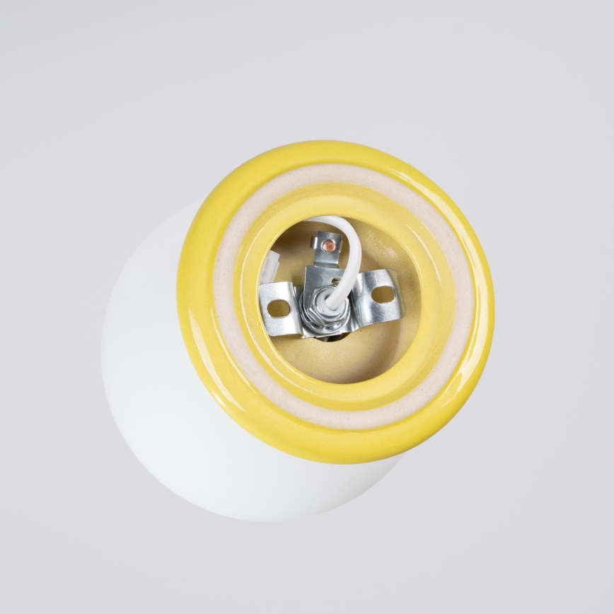 Badkamerplafondlamp ZORI 1xG9/8W/230V Ø 12 cm IP44 geel