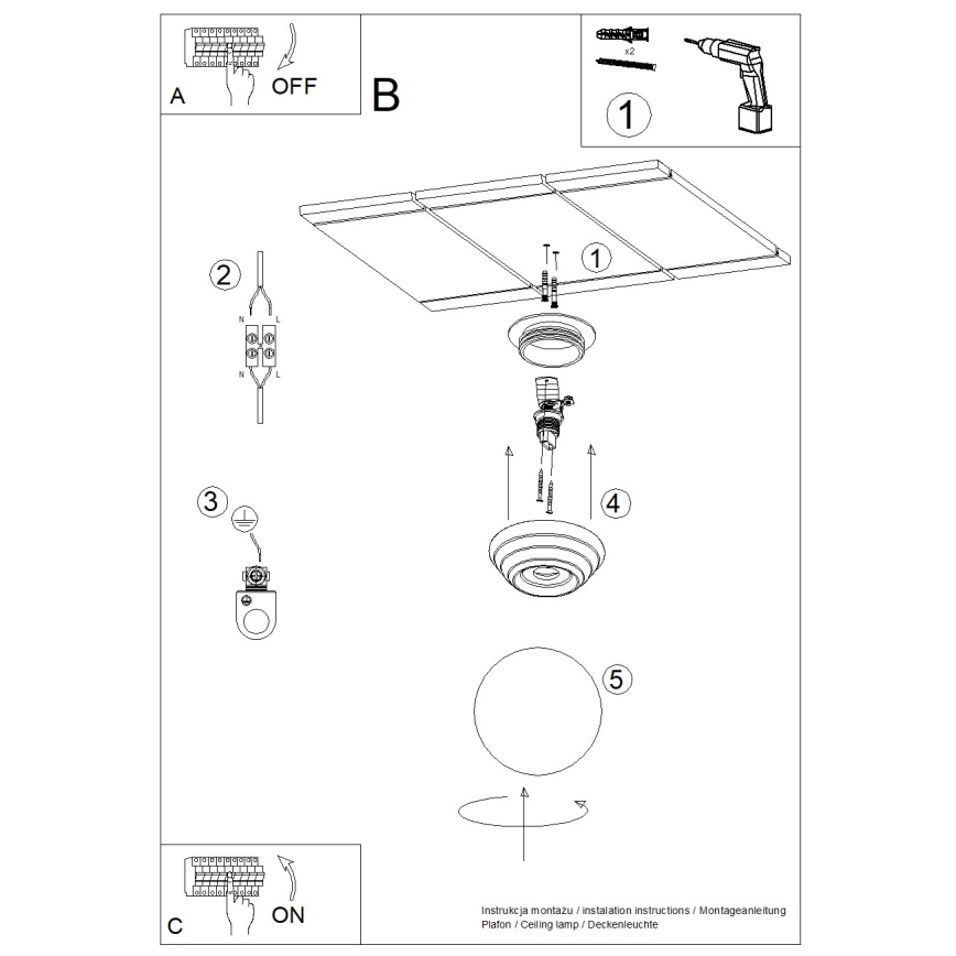Badkamerplafondlamp ZORI 1xG9/8W/230V Ø 12 cm IP44 geel