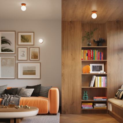 Badkamerplafondlamp ZORI 1xG9/8W/230V Ø 12 cm IP44 oranje