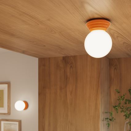 Badkamerplafondlamp ZORI 1xG9/8W/230V Ø 12 cm IP44 oranje