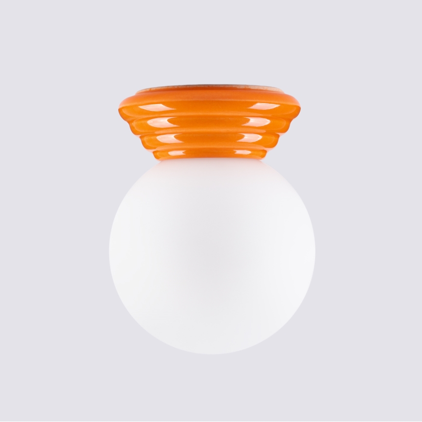 Badkamerplafondlamp ZORI 1xG9/8W/230V Ø 12 cm IP44 oranje