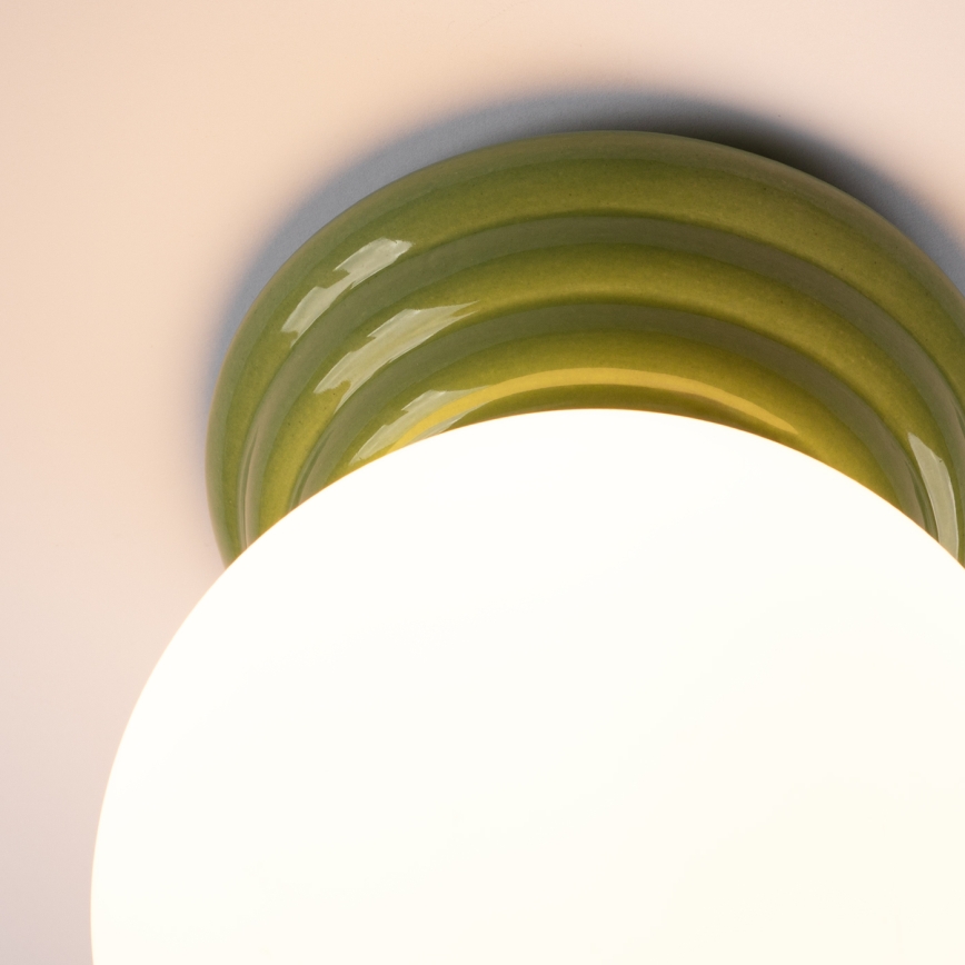 Badkamerplafondlamp ZORI 1xG9/8W/230V Ø 12 cm IP44 groen