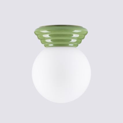 Badkamerplafondlamp ZORI 1xG9/8W/230V Ø 12 cm IP44 groen