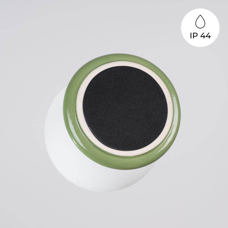 Badkamerplafondlamp ZORI 1xG9/8W/230V Ø 12 cm IP44 groen