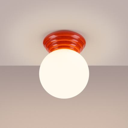 Badkamerplafondlamp ZORI 1xG9/8W/230V Ø 12 cm IP44 roze