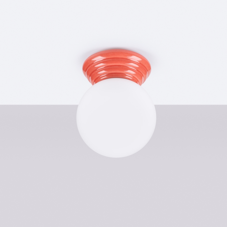 Badkamerplafondlamp ZORI 1xG9/8W/230V Ø 12 cm IP44 roze