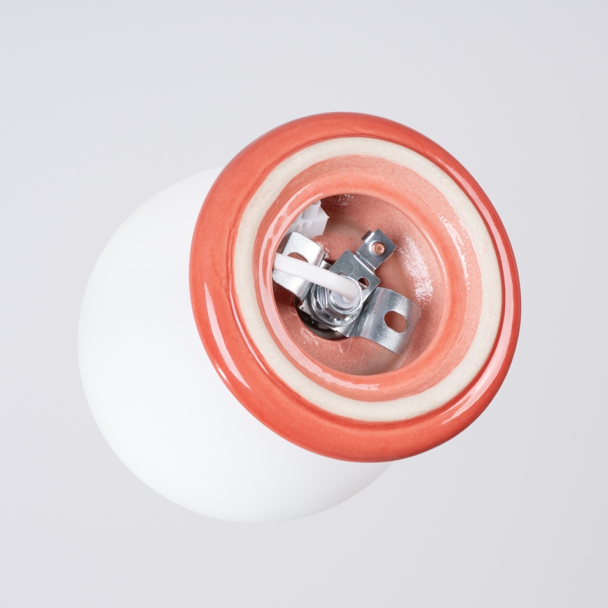 Badkamerplafondlamp ZORI 1xG9/8W/230V Ø 12 cm IP44 roze