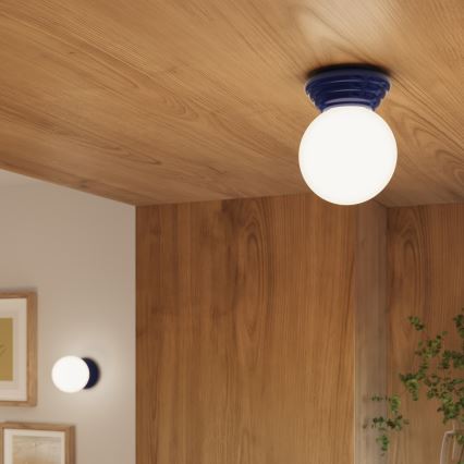 Plafondlamp voor badkamer ZORI 1xG9/8W/230V Ø 12 cm IP44 blauw