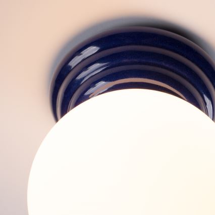 Plafondlamp voor badkamer ZORI 1xG9/8W/230V Ø 12 cm IP44 blauw