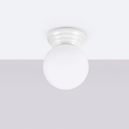 Plafondlamp ZORI voor de badkamer — 1x G9, 8 W, 230 V, Ø 12 cm, IP44, wit