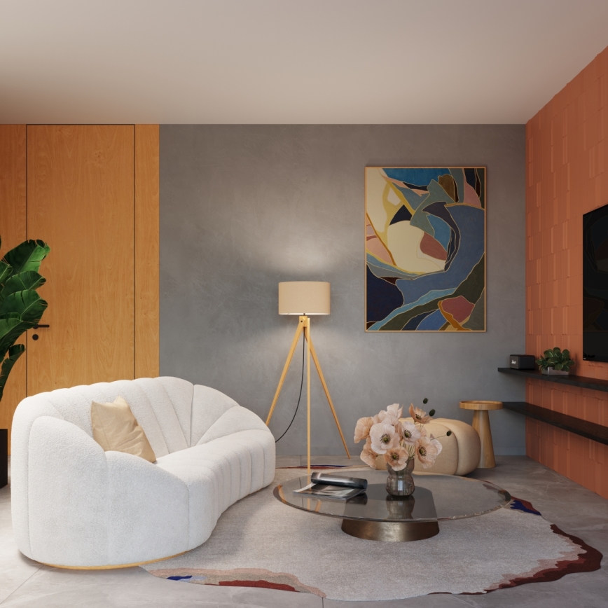 Staande lamp NATT 1xE27/15W/230V taupe