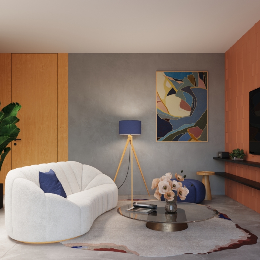 Vloerlamp NATT 1xE27/15W/230V blauw