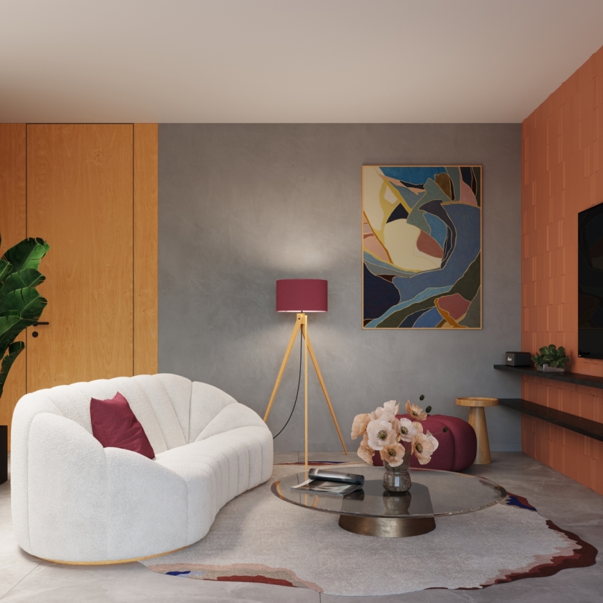 Vloerlamp NATT 1xE27/15W/230V rood