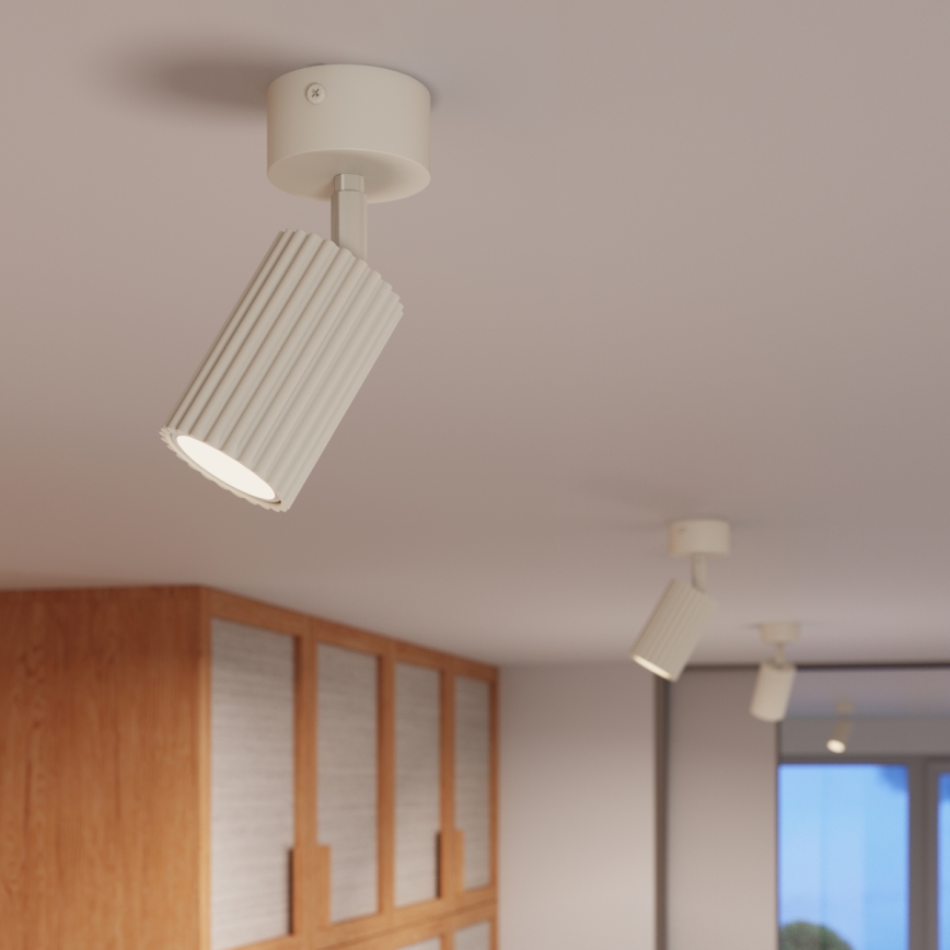 Spotlamp KARBON 1xGU10/10W/230V crème