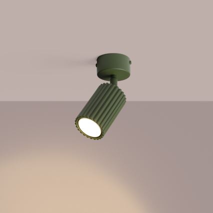 Opbouwspot KARBON 1xGU10/10W/230V groen