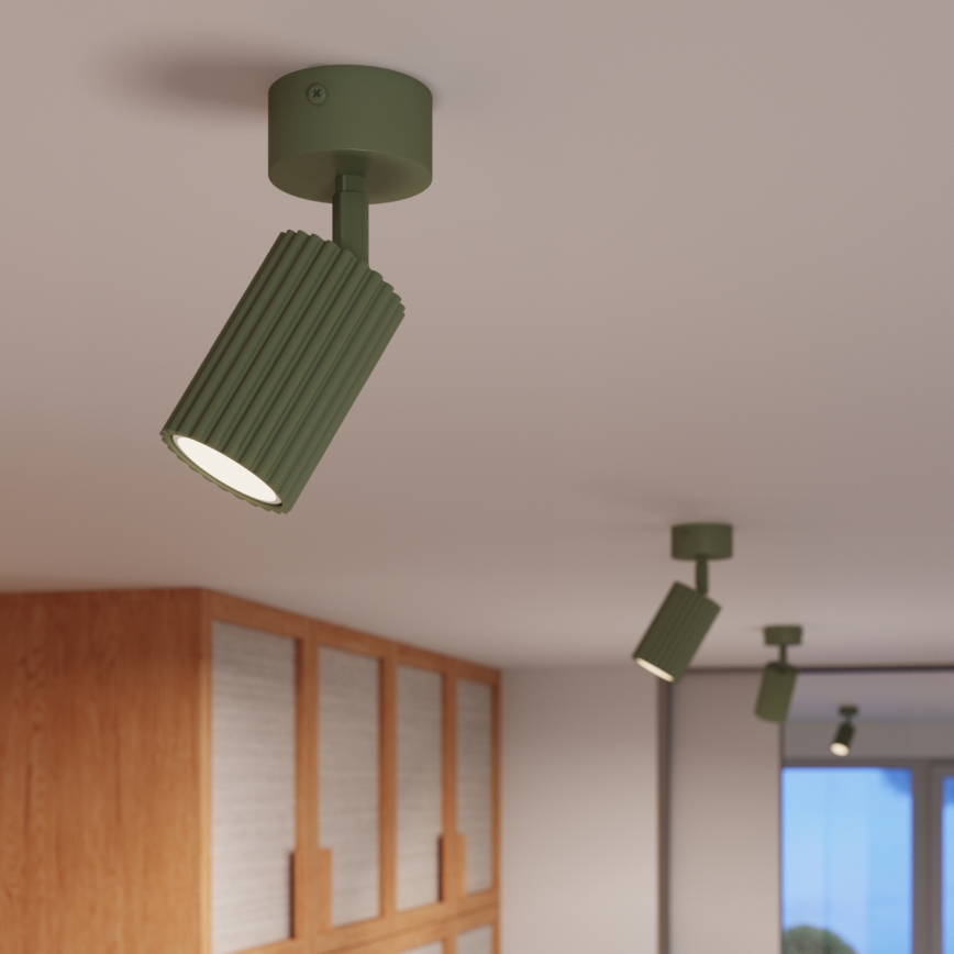 Opbouwspot KARBON 1xGU10/10W/230V groen