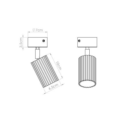 KARBON spotlamp 1xGU10/10W/230V oranje