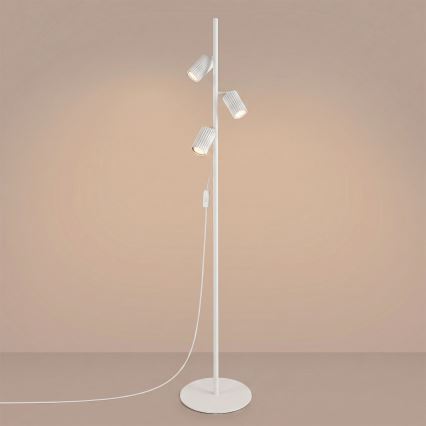 Witte vloerlamp KARBON 3xGU10/10W/230V