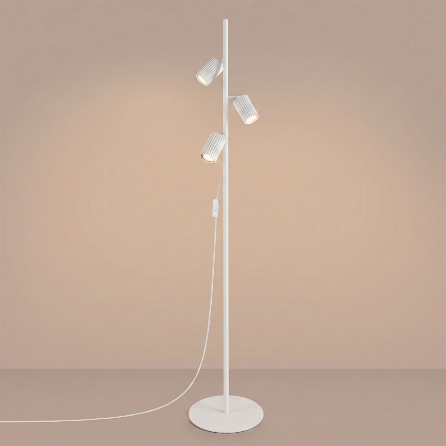 Witte vloerlamp KARBON 3xGU10/10W/230V