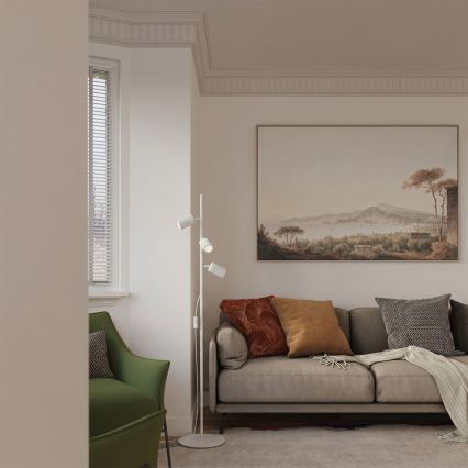 Witte vloerlamp KARBON 3xGU10/10W/230V